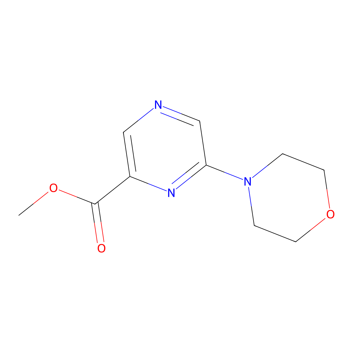 Methyl 6-Morpholinopyrazine-2-carboxylate molecular structure, CAS 40262-74-6