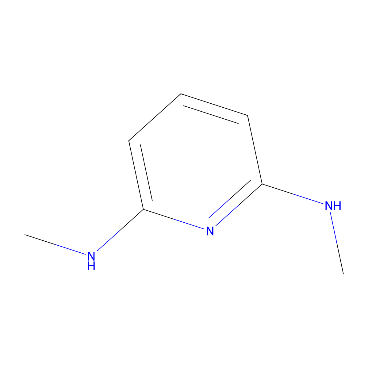 2-N,6-N-dimethylpyridine-2,6-diamine molecular structure, CAS 40263-64-7