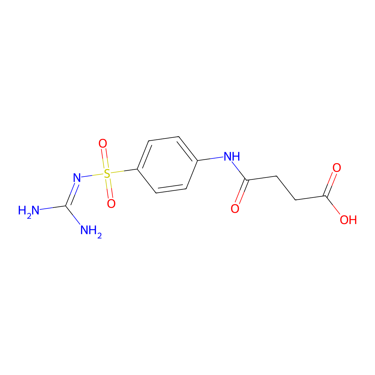 4-{[4-(Carbamimidoylsulfamoyl)phenyl]amino}-4-oxobutanoic acid molecular structure, CAS 40265-94-9