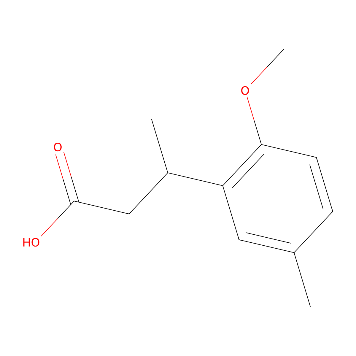 3-(2-Methoxy-5-methylphenyl)butanoic acid molecular structure, CAS 40267-33-2