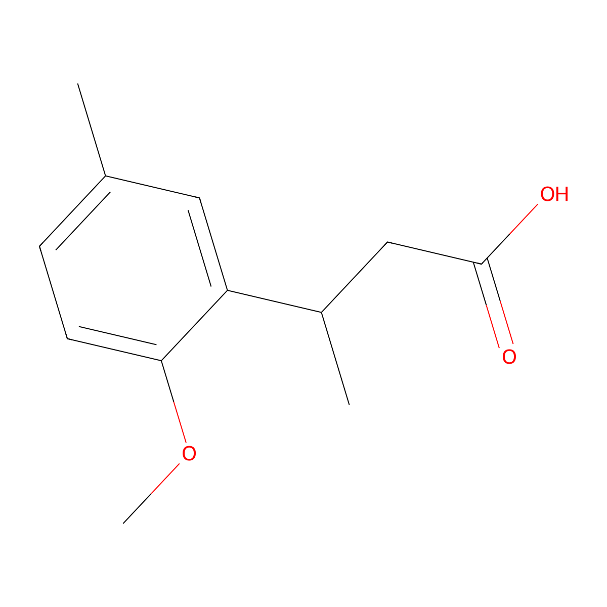 3-(2-Methoxy-5-methylphenyl)butanoic acid molecular structure, CAS 40267-33-2