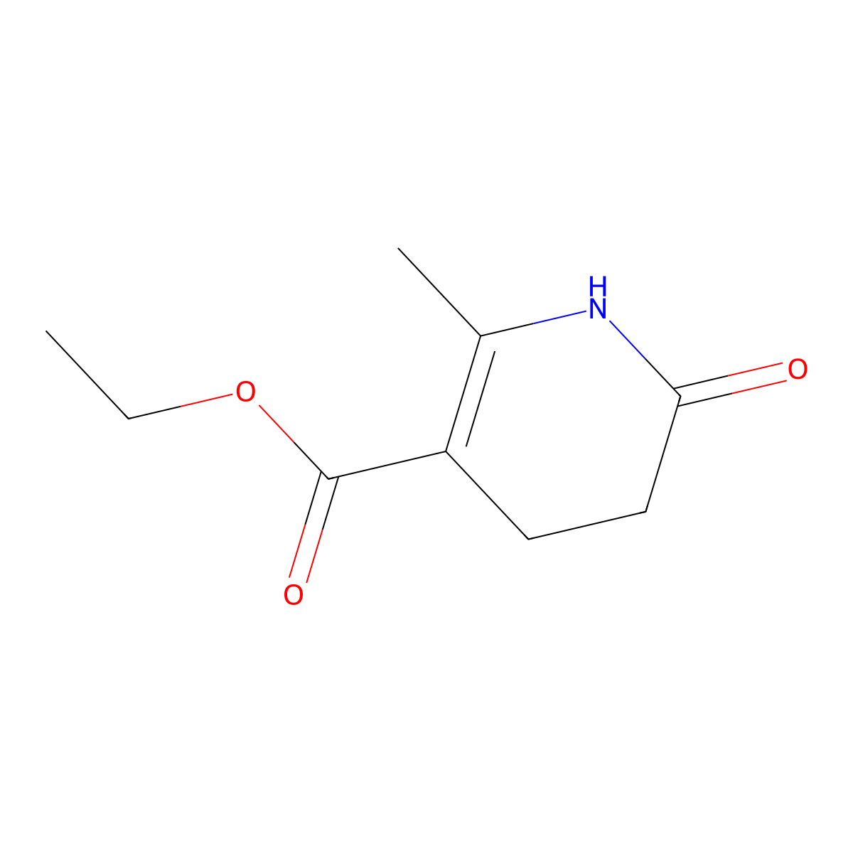 Ethyl 2-methyl-6-oxo-1,4,5,6-tetrahydropyridine-3-carboxylate molecular structure, CAS 4027-39-8