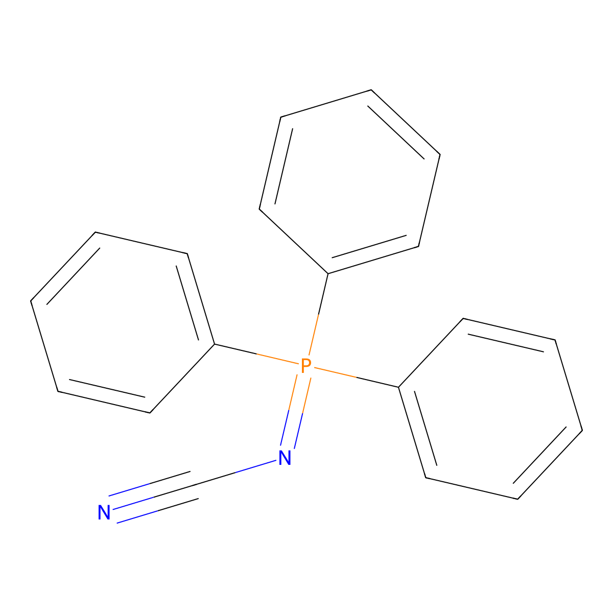 Cyanamide, (triphenylphosphoranylidene)- molecular structure, CAS 4027-82-1