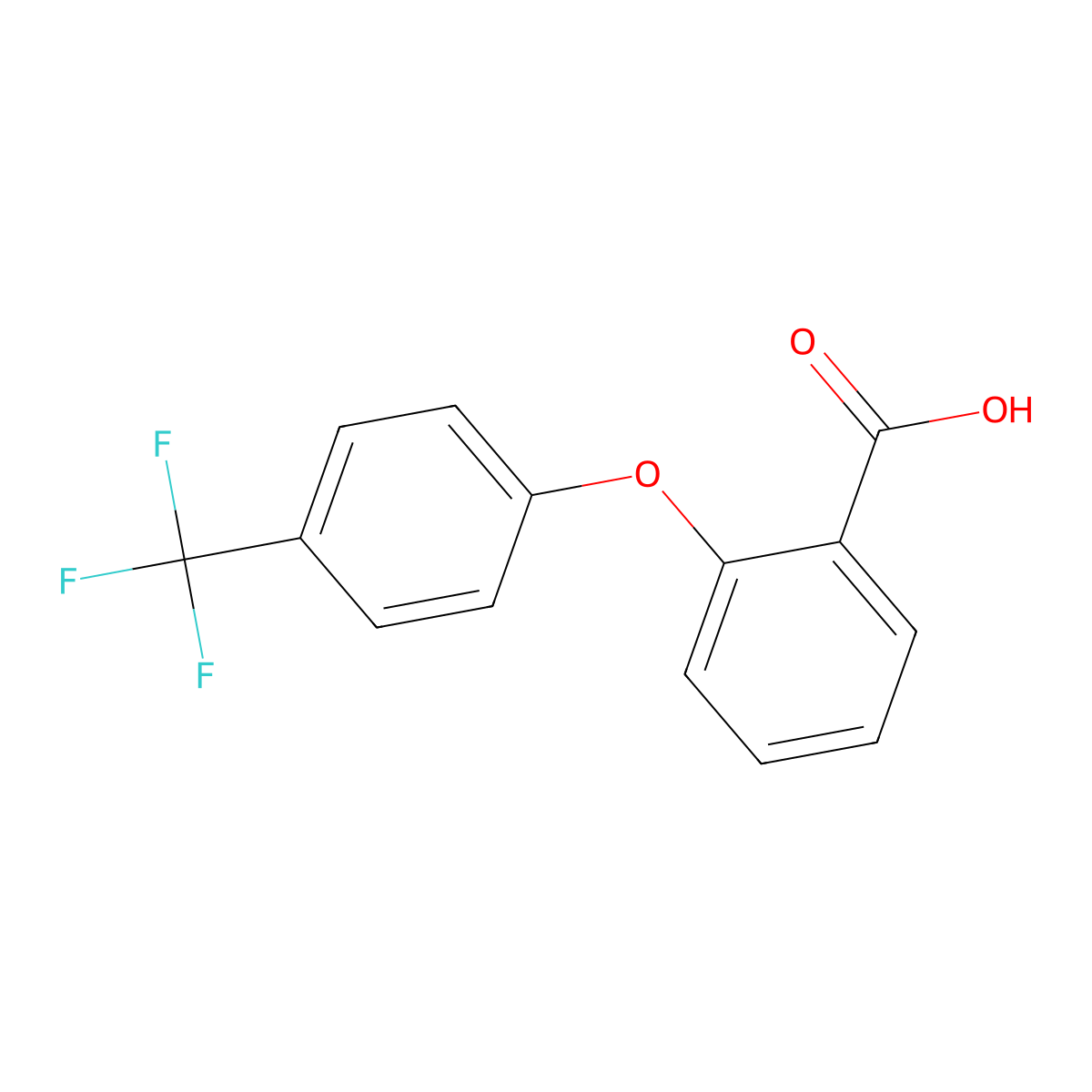 2-[4-(trifluoromethyl)phenoxy]benzoic Acid molecular structure, CAS 402714-65-2