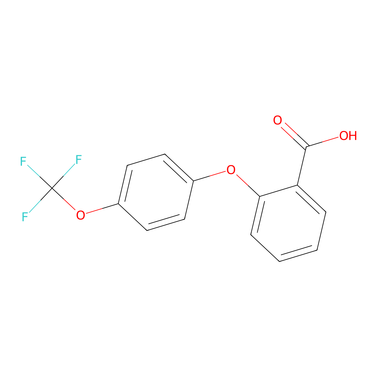 2-[4-(Trifluoromethoxy)phenoxy]benzoic acid molecular structure, CAS 402714-66-3