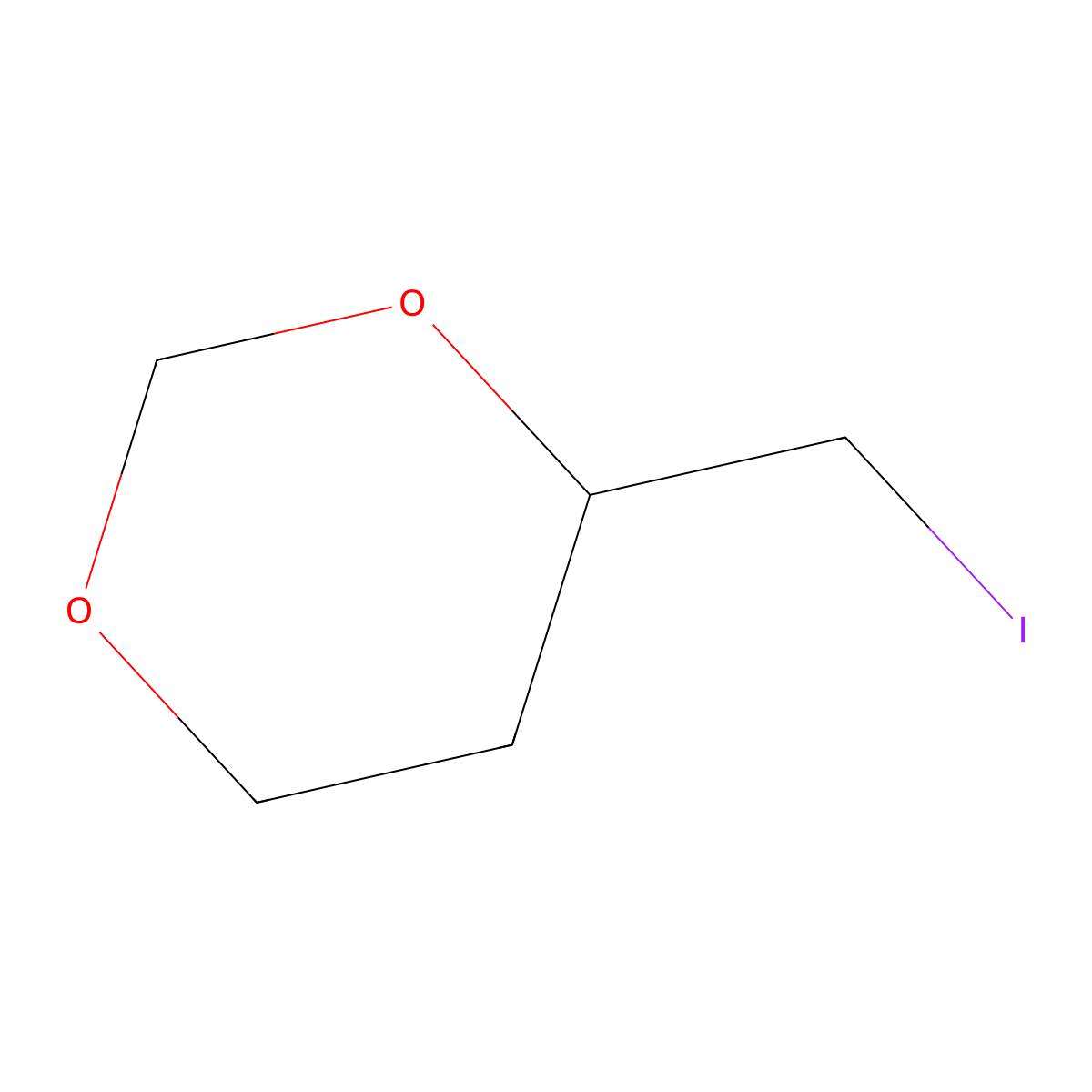 4-(Iodomethyl)-1,3-dioxane molecular structure, CAS 402715-77-9
