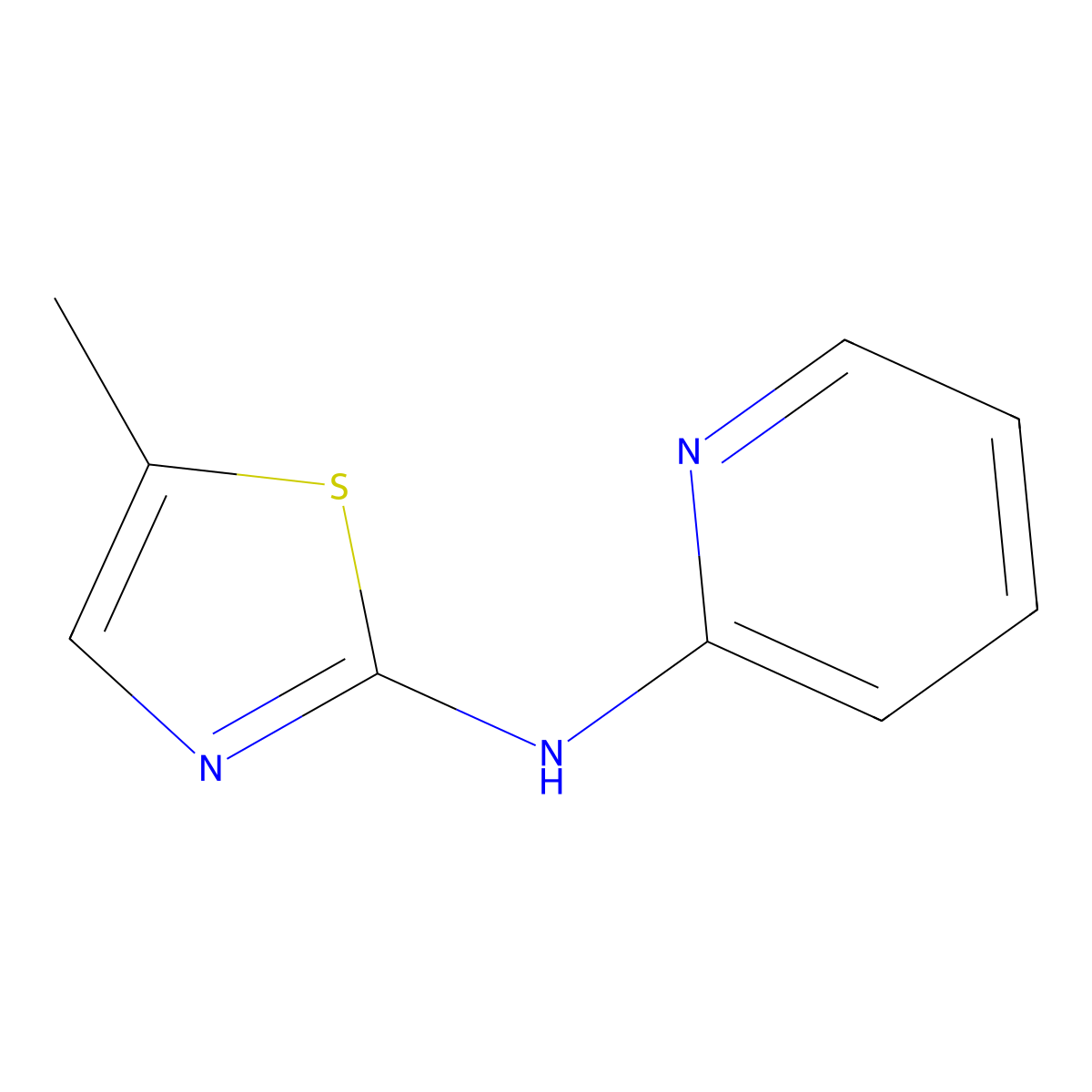 N-(5-methyl-1,3-thiazol-2-yl)pyridin-2-amine molecular structure, CAS 402719-18-0