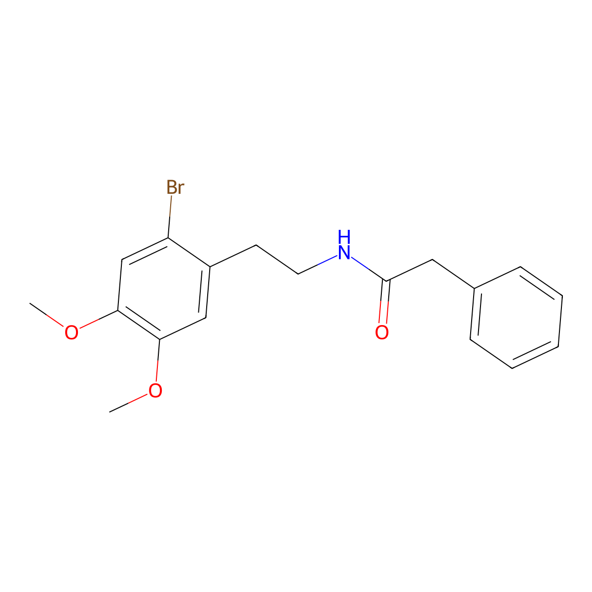 N-[2-(2-bromo-4,5-dimethoxyphenyl)ethyl]-2-phenylacetamide molecular structure, CAS 402719-78-2