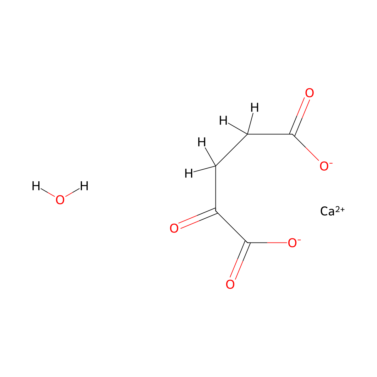 Calcium alpha-ketoglutarate Monohydrate molecular structure, CAS 402726-78-7