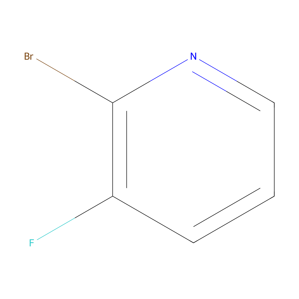 2-Bromo-3-fluoropyridine molecular structure, CAS 40273-45-8