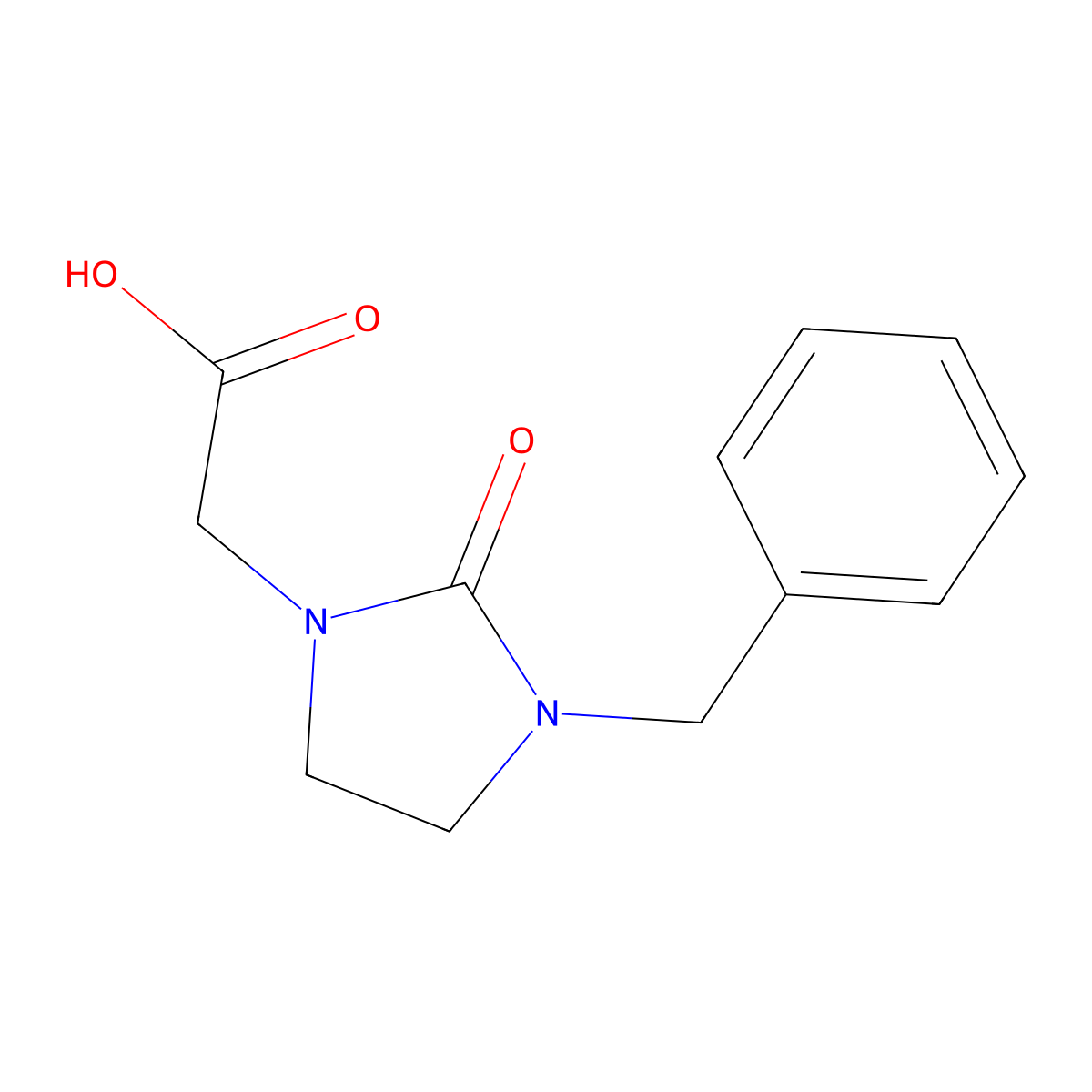 (3-Benzyl-2-oxoimidazolidin-1-yl)acetic acid molecular structure, CAS 402733-38-4
