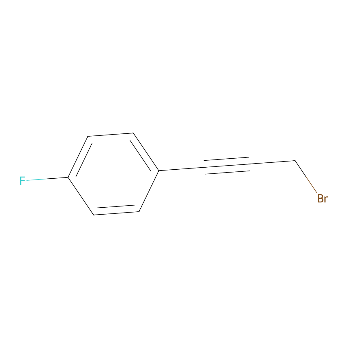 1-(3-Bromoprop-1-yn-1-yl)-4-fluorobenzene molecular structure, CAS 40274-29-1