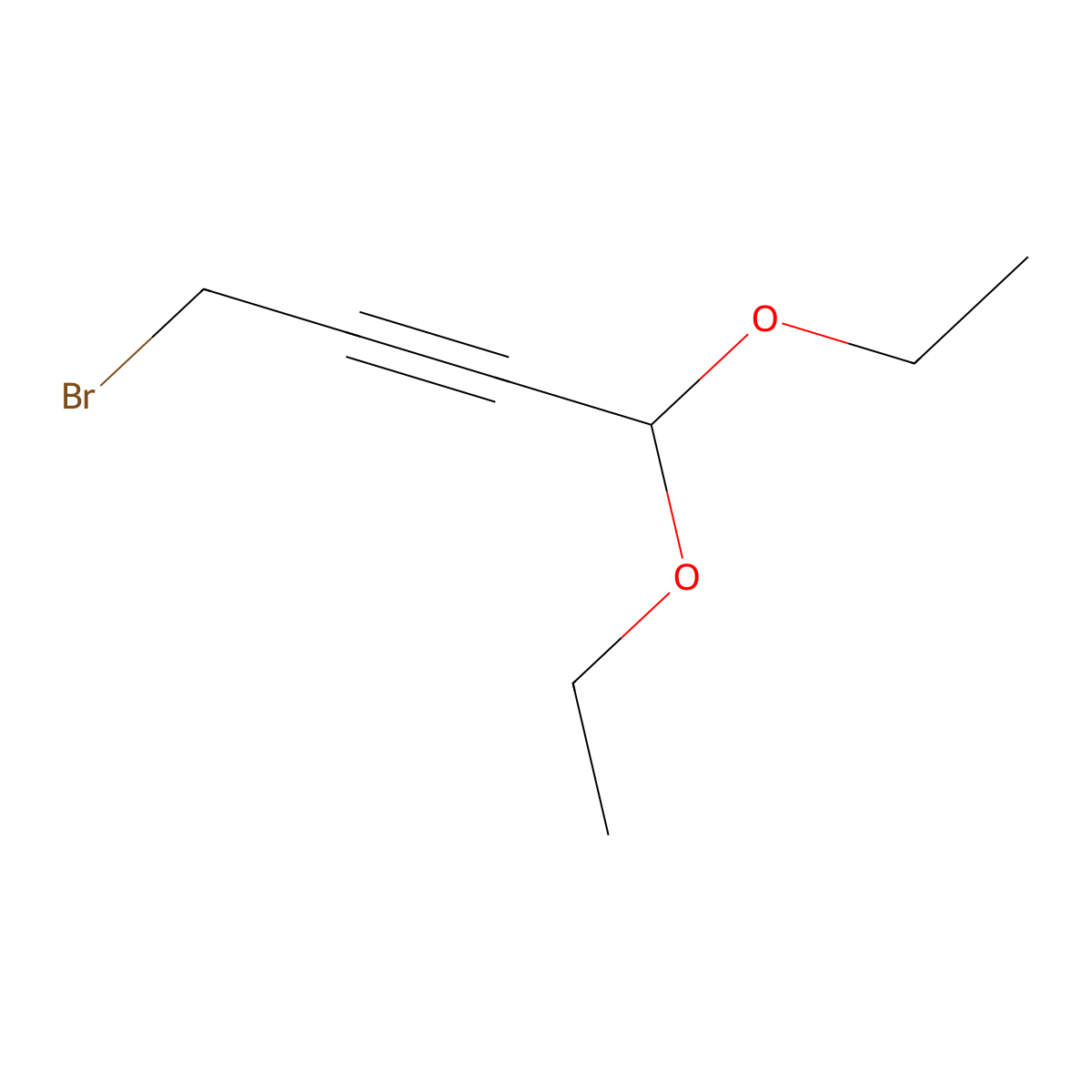 4-Bromo-1,1-diethoxybut-2-yne molecular structure, CAS 40274-30-4