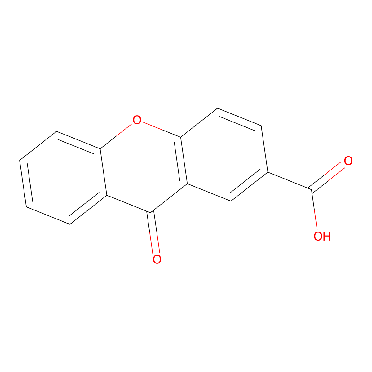 Xanthone-2-carboxylic acid molecular structure, CAS 40274-67-7