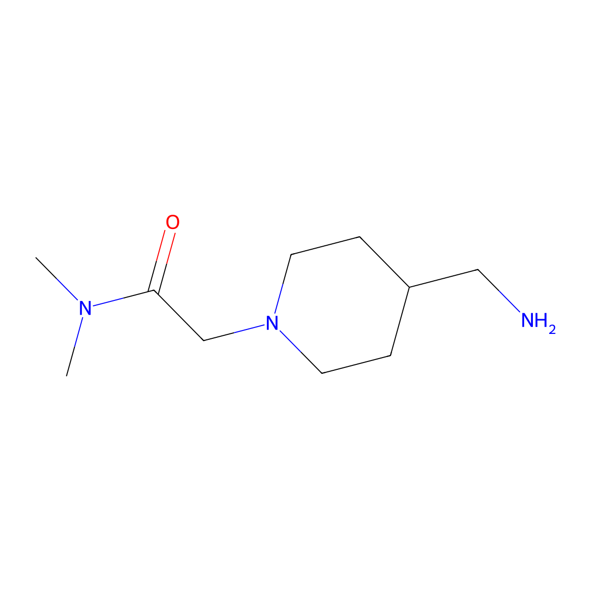 2-[4-(Aminomethyl)piperidin-1-yl]-N,N-dimethylacetamide molecular structure, CAS 402740-47-0