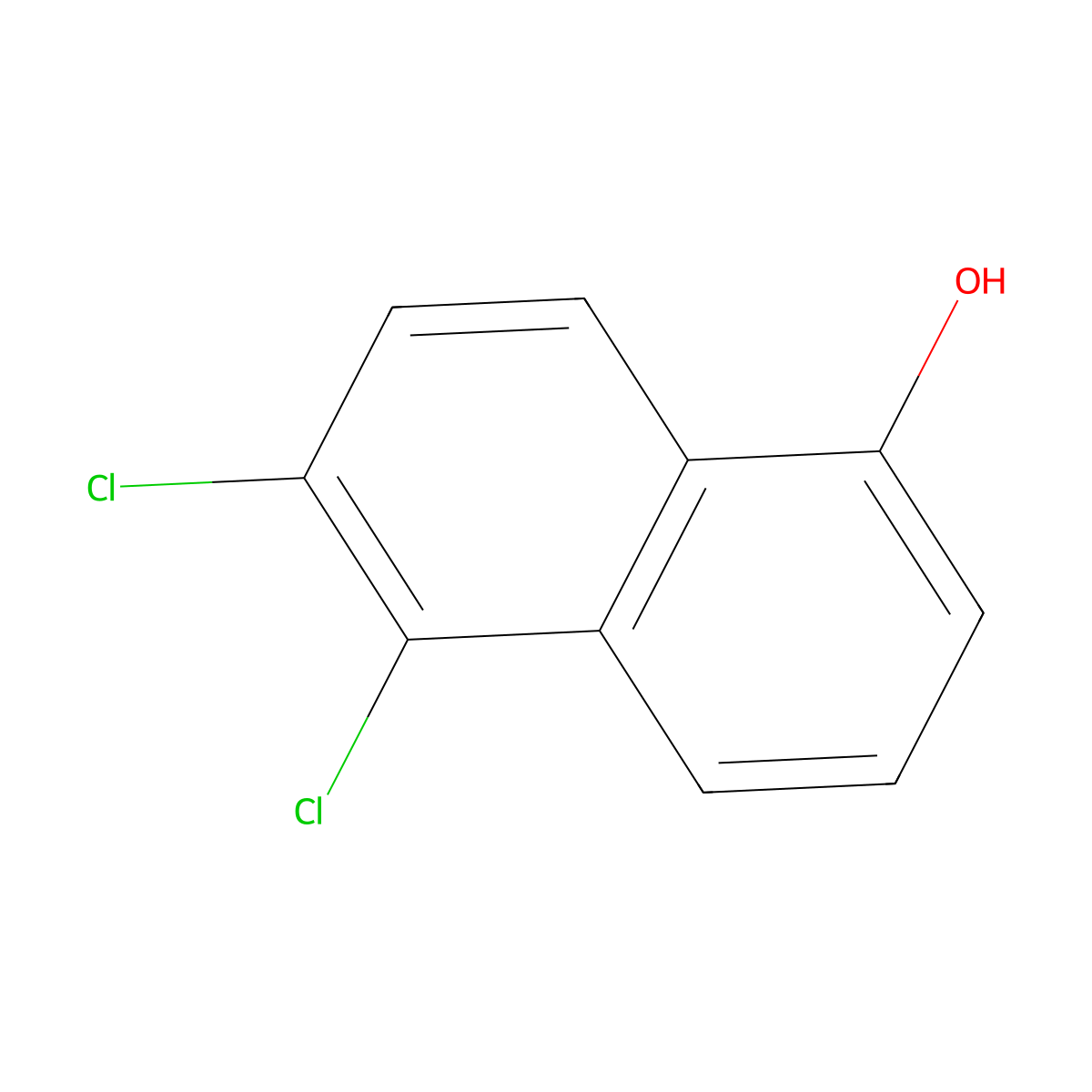 5,6-Dichloronaphthalen-1-ol molecular structure, CAS 402745-23-7