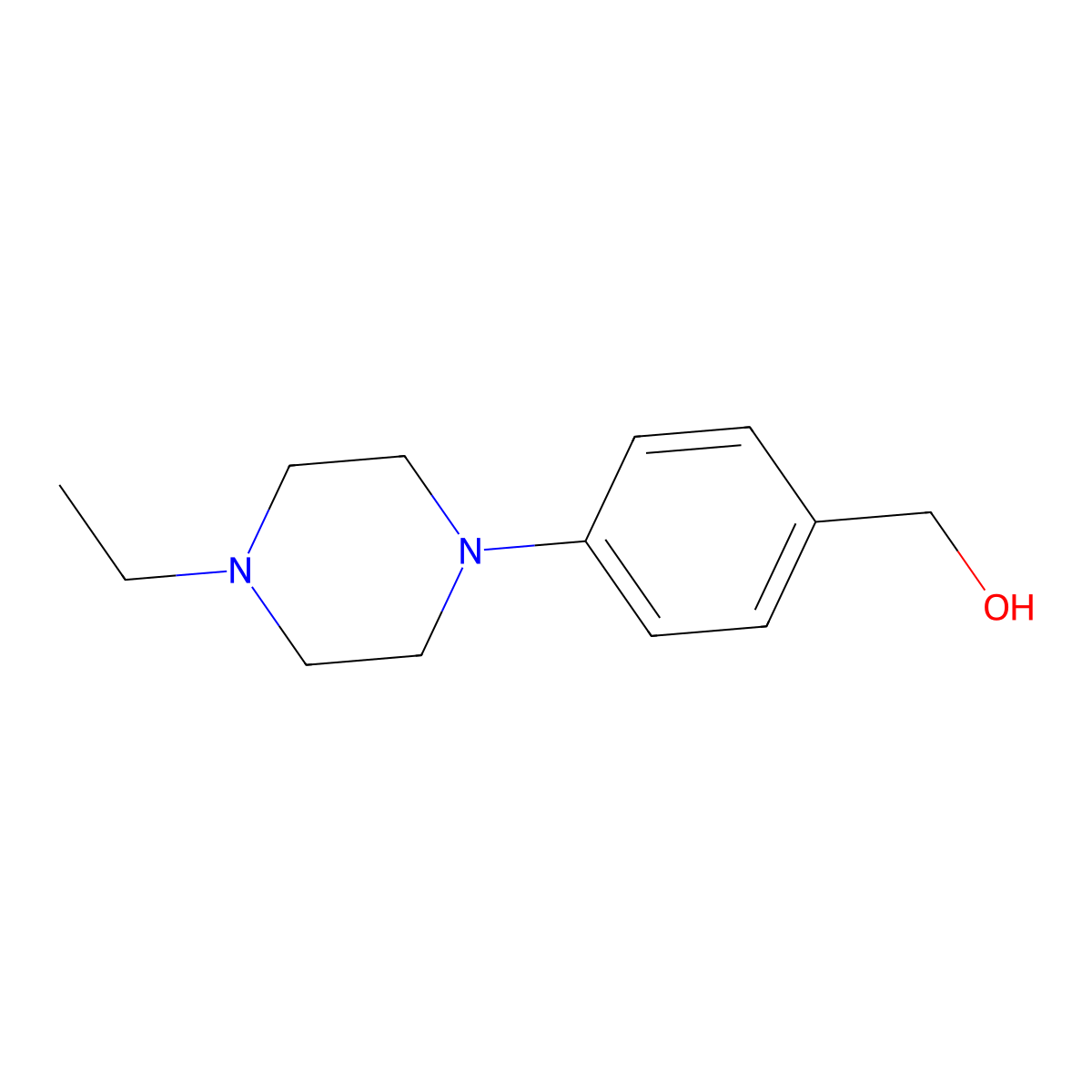 [4-(4-Ethylpiperazin-1-yl)phenyl]methanol molecular structure, CAS 402745-30-6