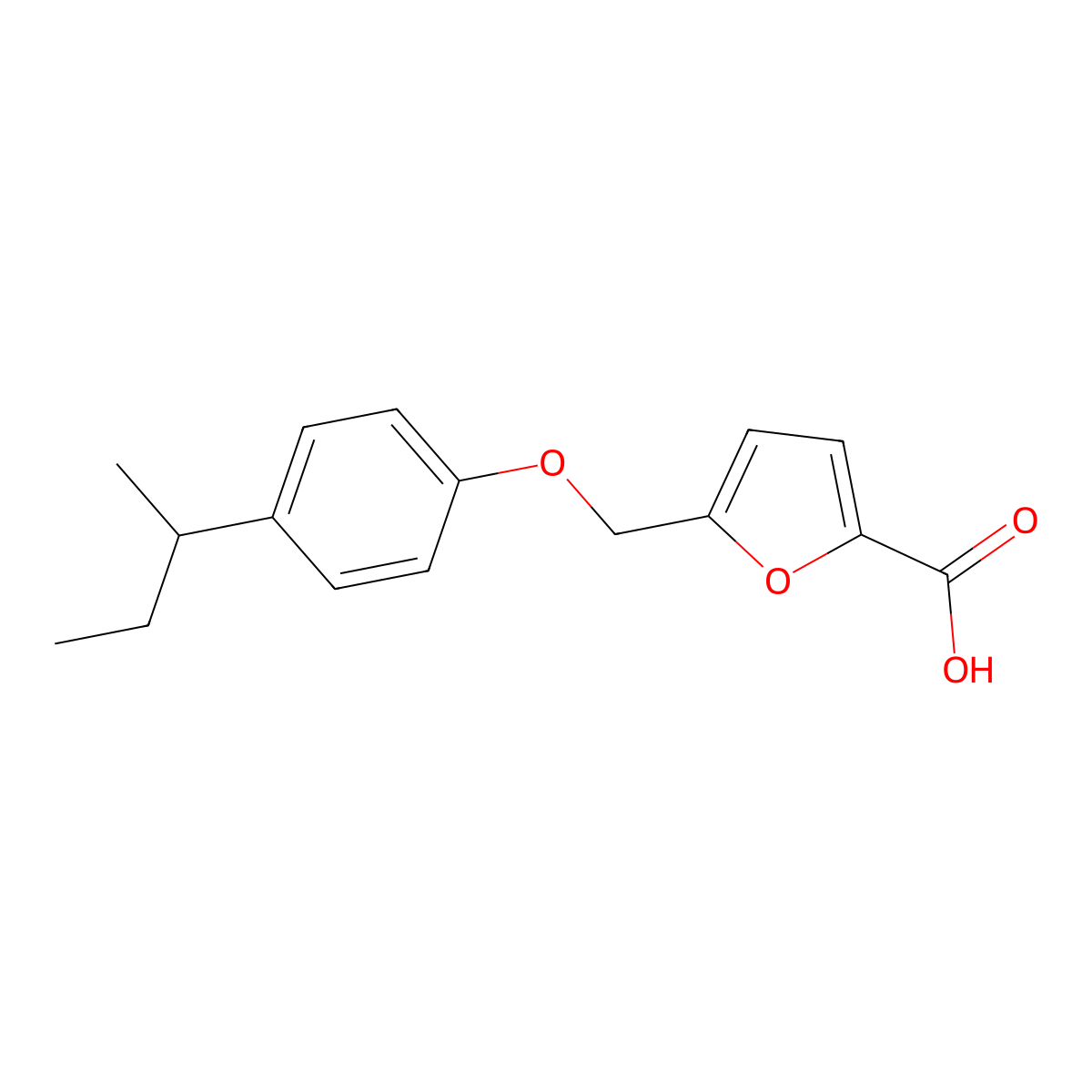 5-[(4-Sec-butylphenoxy)methyl]-2-furoic acid molecular structure, CAS 402745-78-2