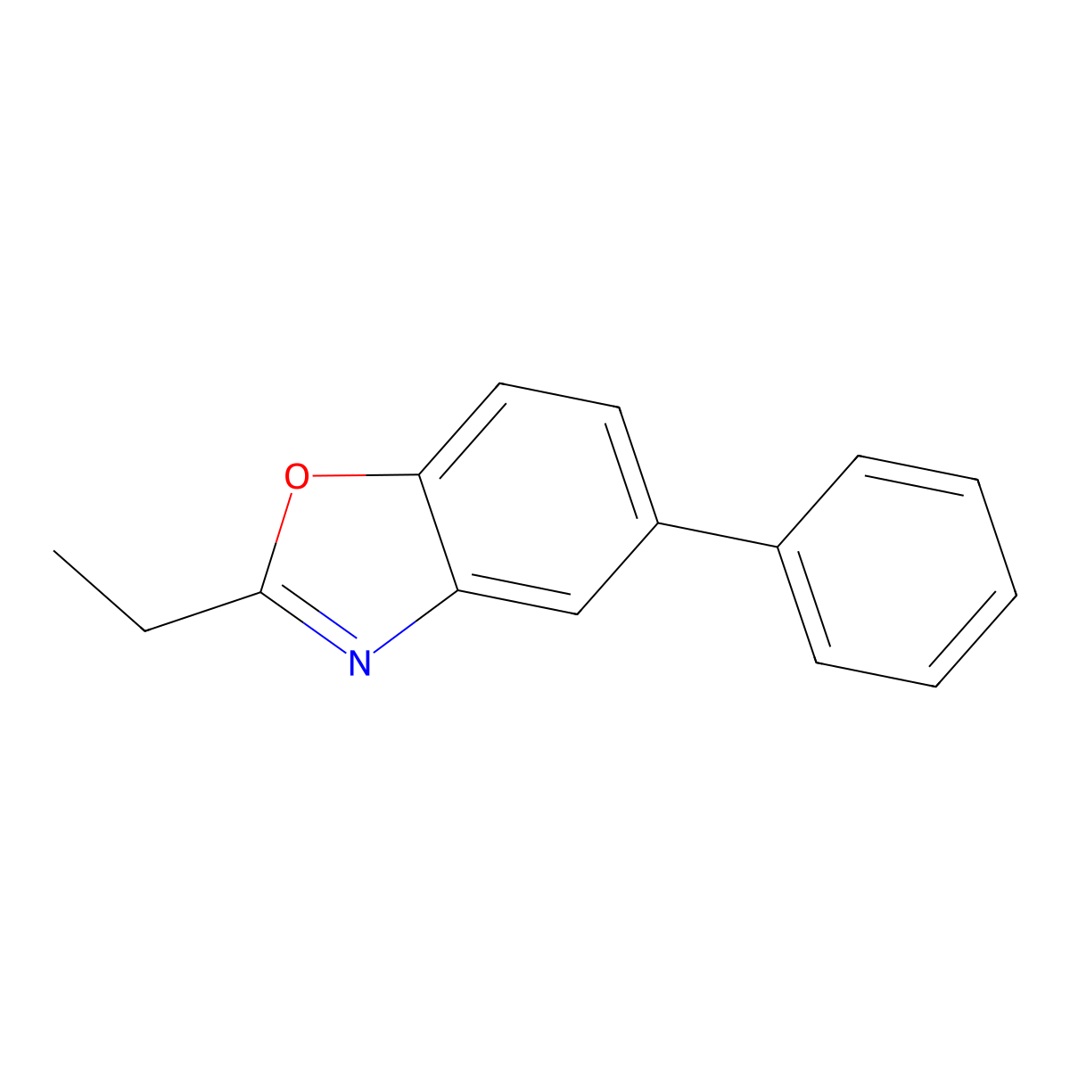 2-Ethyl-5-phenyl-1,3-benzoxazole molecular structure, CAS 402745-81-7