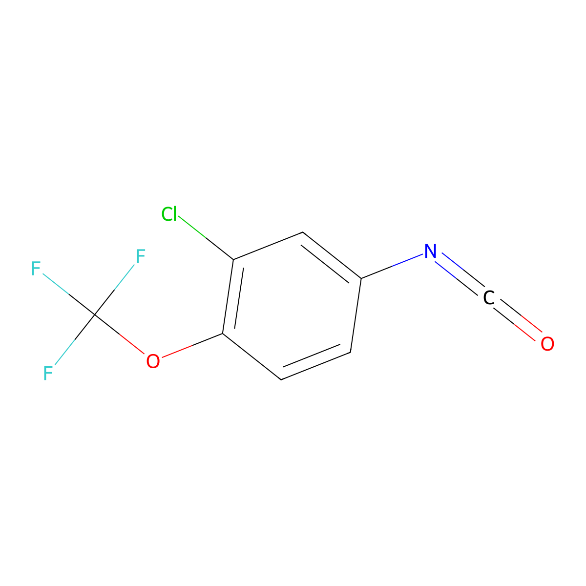 2-Chloro-4-isocyanato-1-(trifluoromethoxy)benzene molecular structure, CAS 40275-96-5