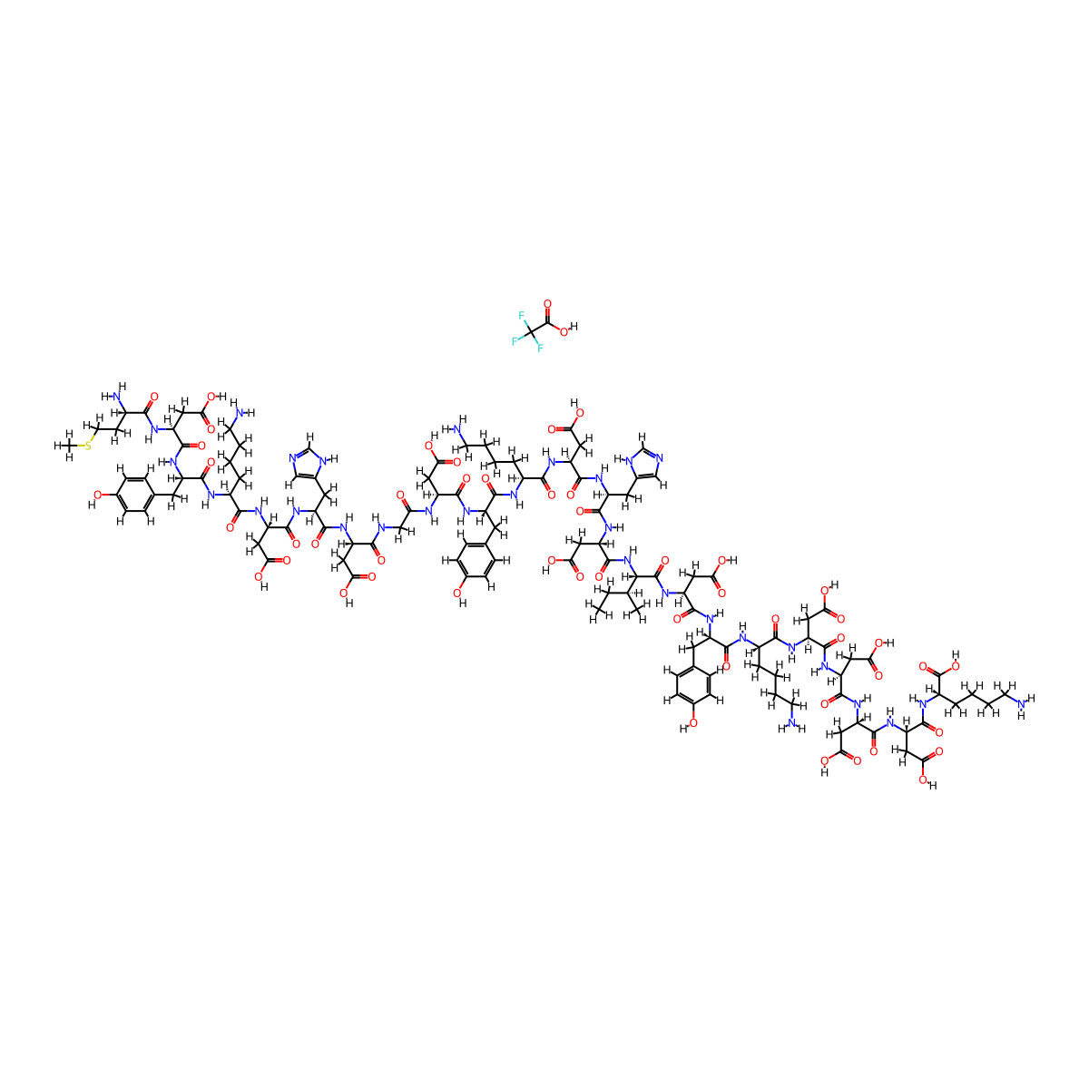 3X FLAG peptide TFA molecular structure, CAS 402750-12-3