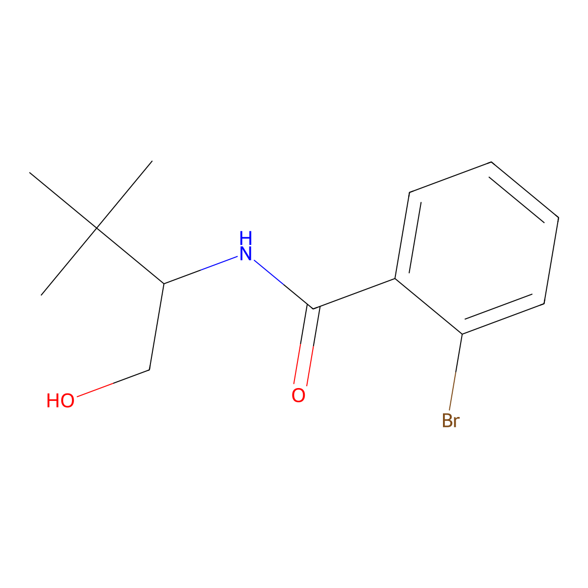 2-bromo-N-[(2S)-1-hydroxy-3,3-dimethylbutan-2-yl]benzamide molecular structure, CAS 402755-63-9