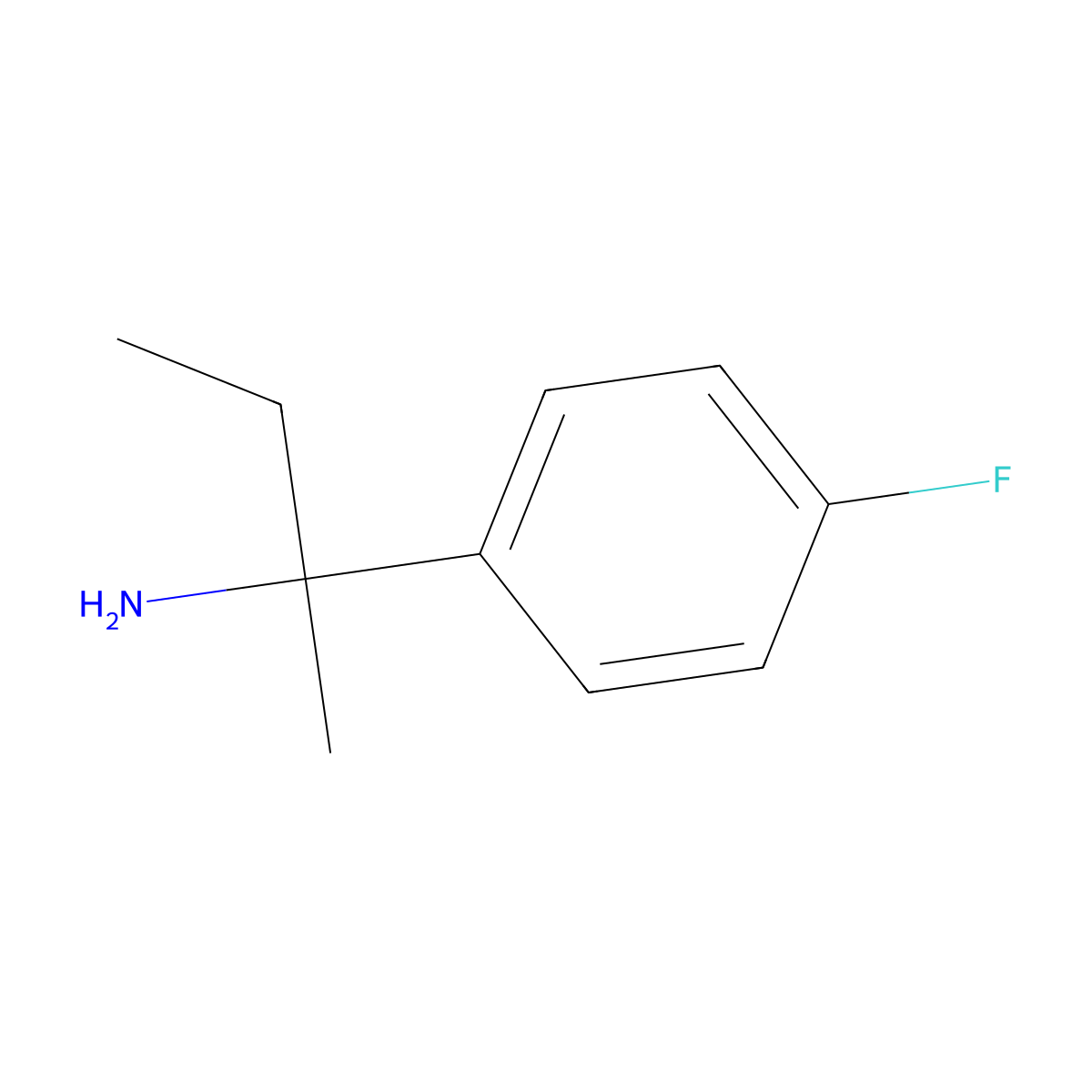 2-(4-Fluorophenyl)butan-2-amine molecular structure, CAS 402757-06-6