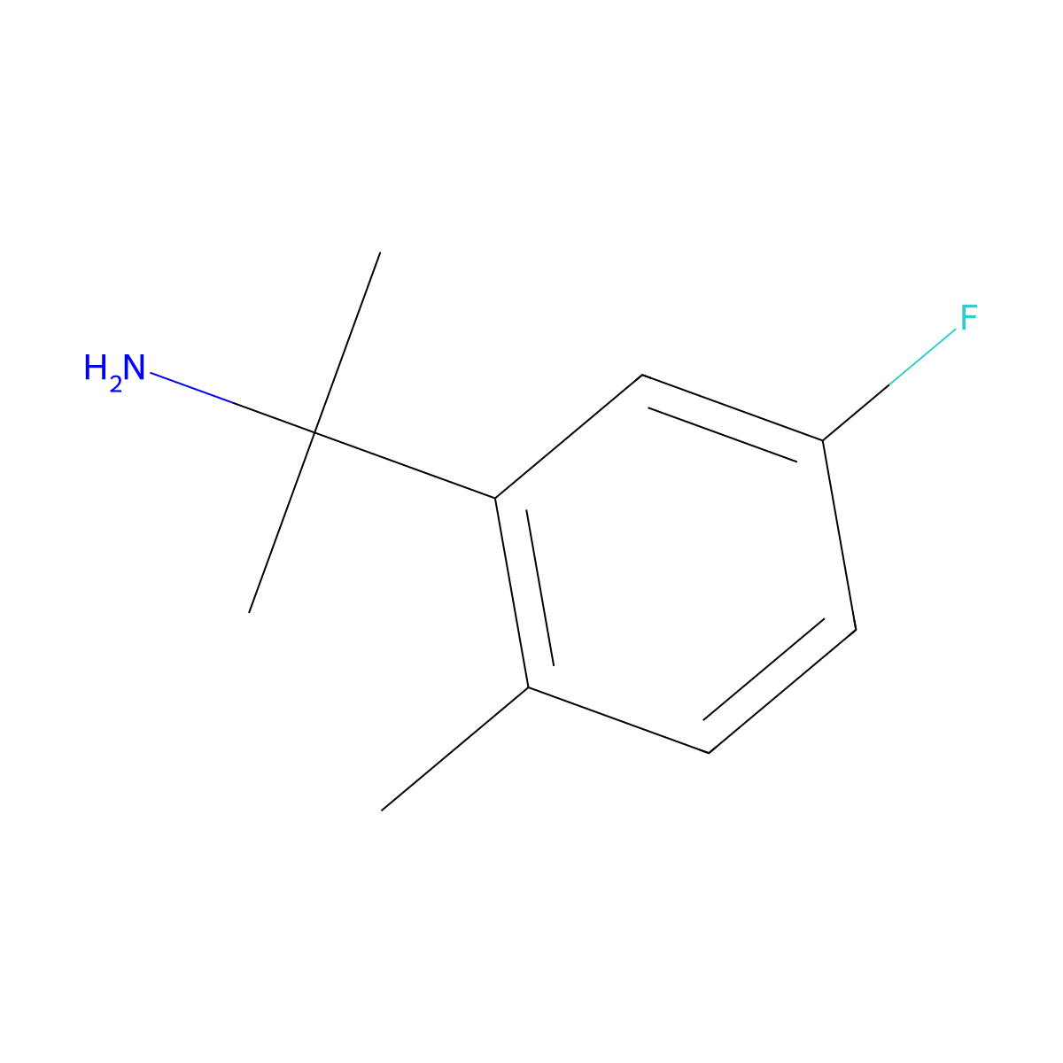 2-(5-Fluoro-2-methylphenyl)propan-2-amine molecular structure, CAS 402757-07-7