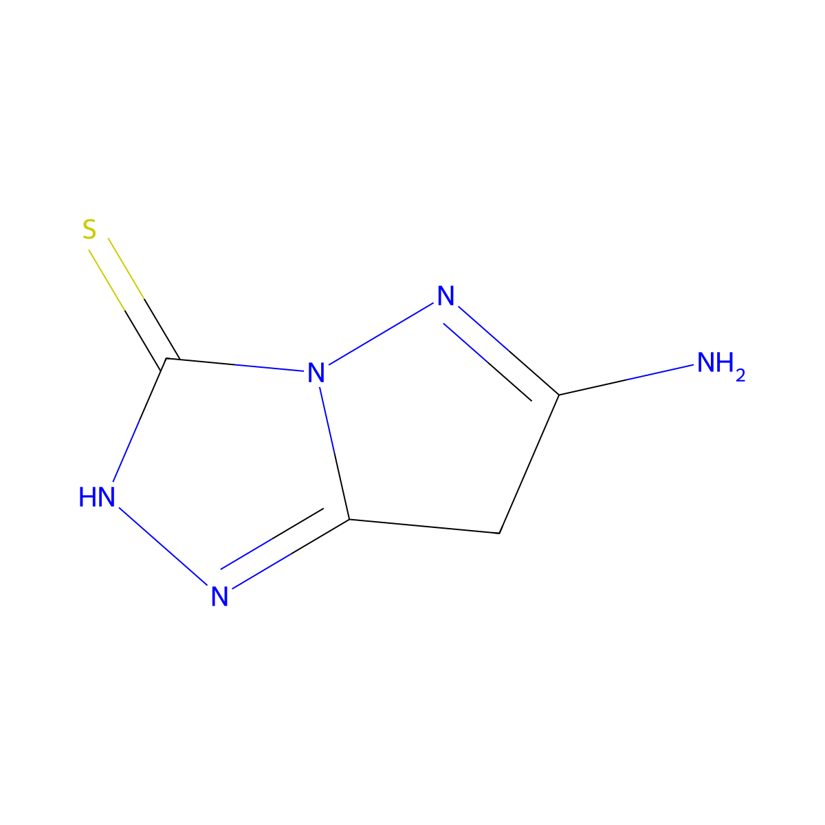 6-amino-2H-pyrazolo[5,1-c][1,2,4]triazole-3(7H)-thione molecular structure, CAS 402758-49-0