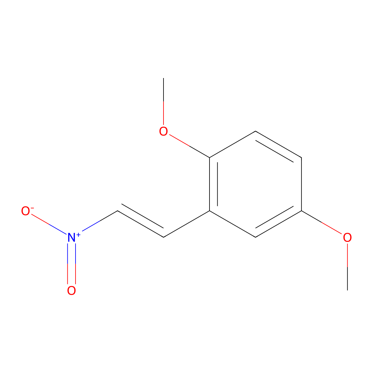 1,4-Dimethoxy-2-[(E)-2-nitroethenyl]benzene molecular structure, CAS 40276-11-7