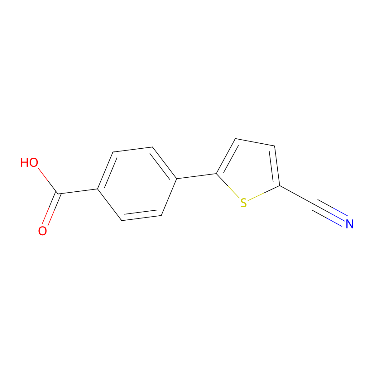 4-(5-Cyanothiophen-2-YL)benzoic acid molecular structure, CAS 402767-55-9