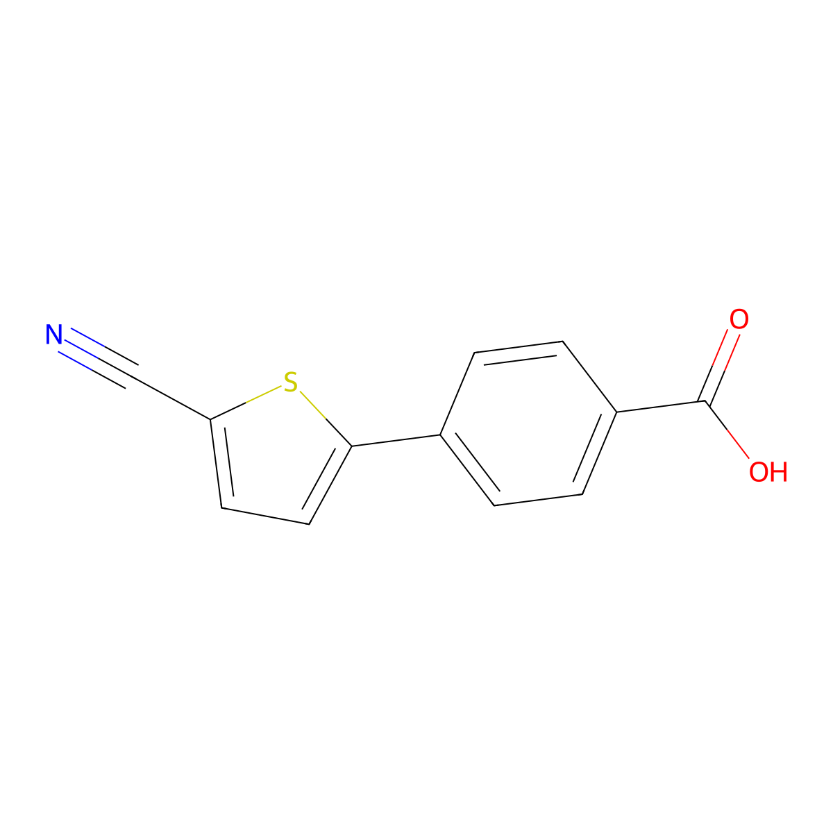 4-(5-Cyanothiophen-2-YL)benzoic acid molecular structure, CAS 402767-55-9