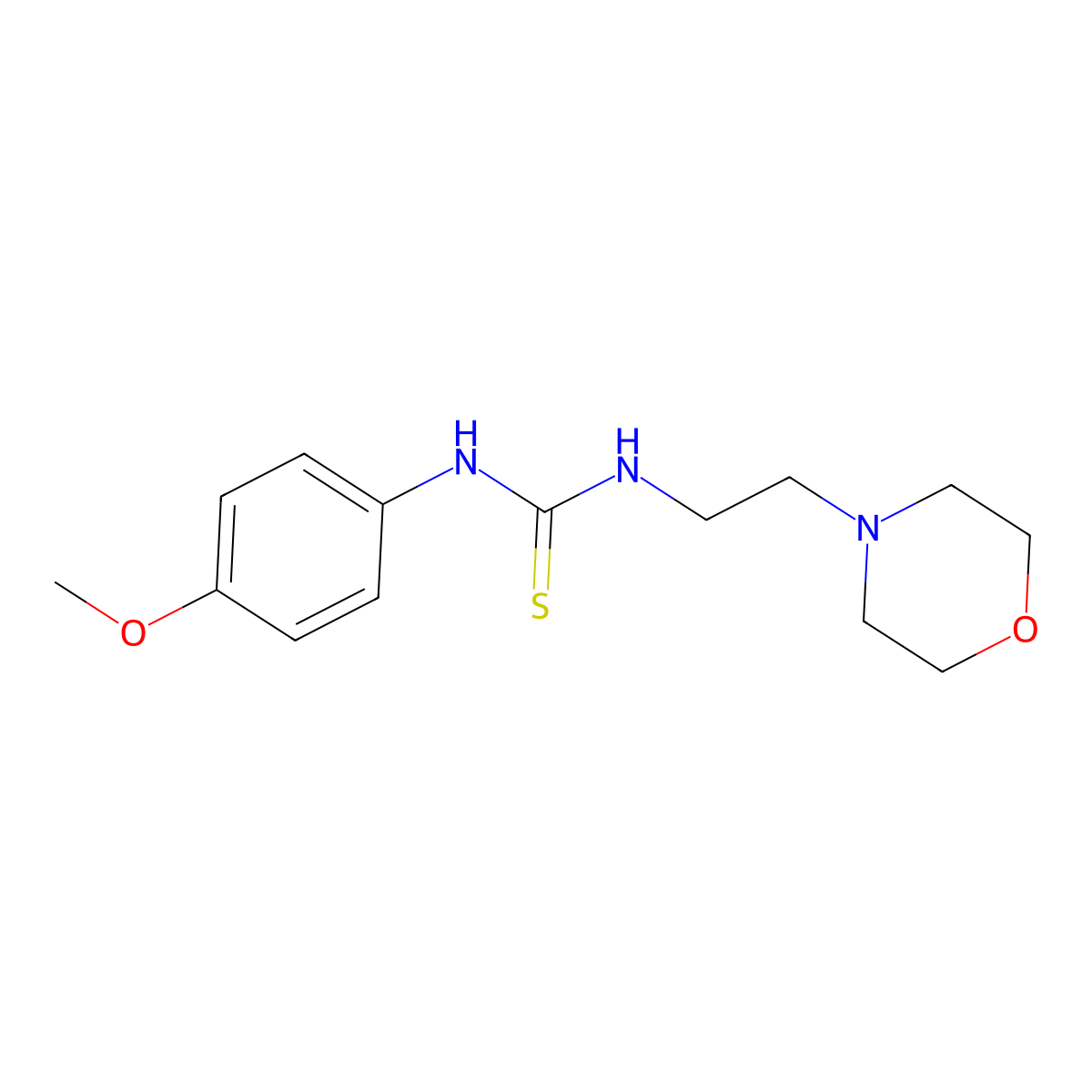1-(4-Methoxyphenyl)-3-(2-morpholin-4-ylethyl)thiourea molecular structure, CAS 402768-71-2