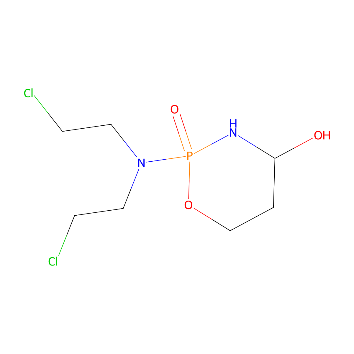 4-Hydroxycyclophosphamide molecular structure, CAS 40277-05-2