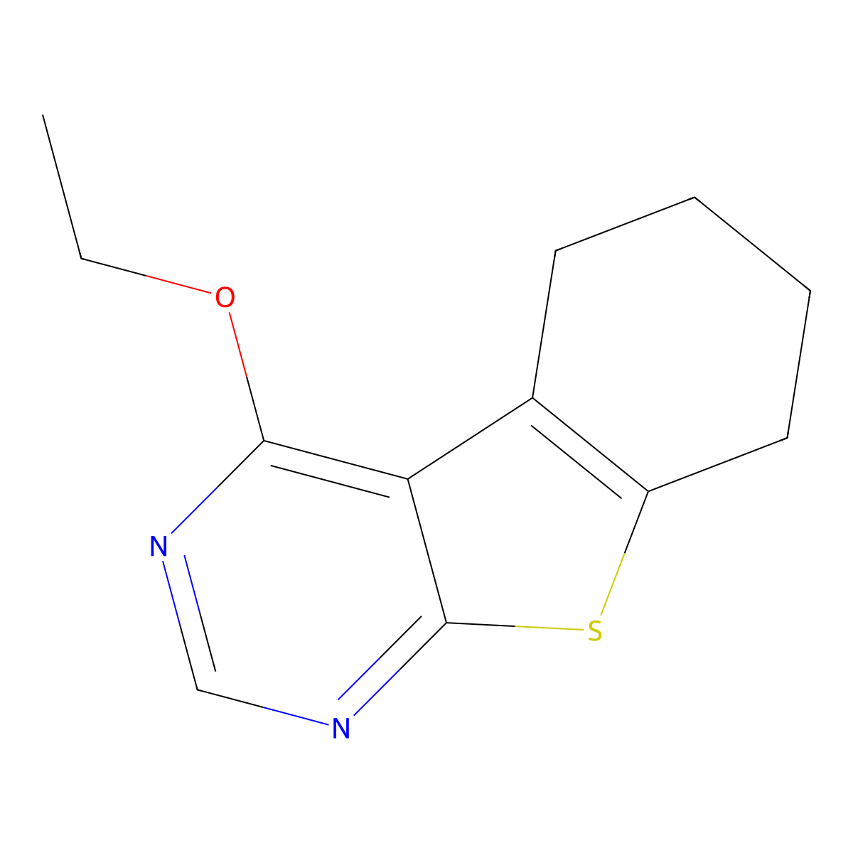 4-Ethoxy-5,6,7,8-tetrahydro-[1]benzothiolo[2,3-d]pyrimidine molecular structure, CAS 40277-50-7