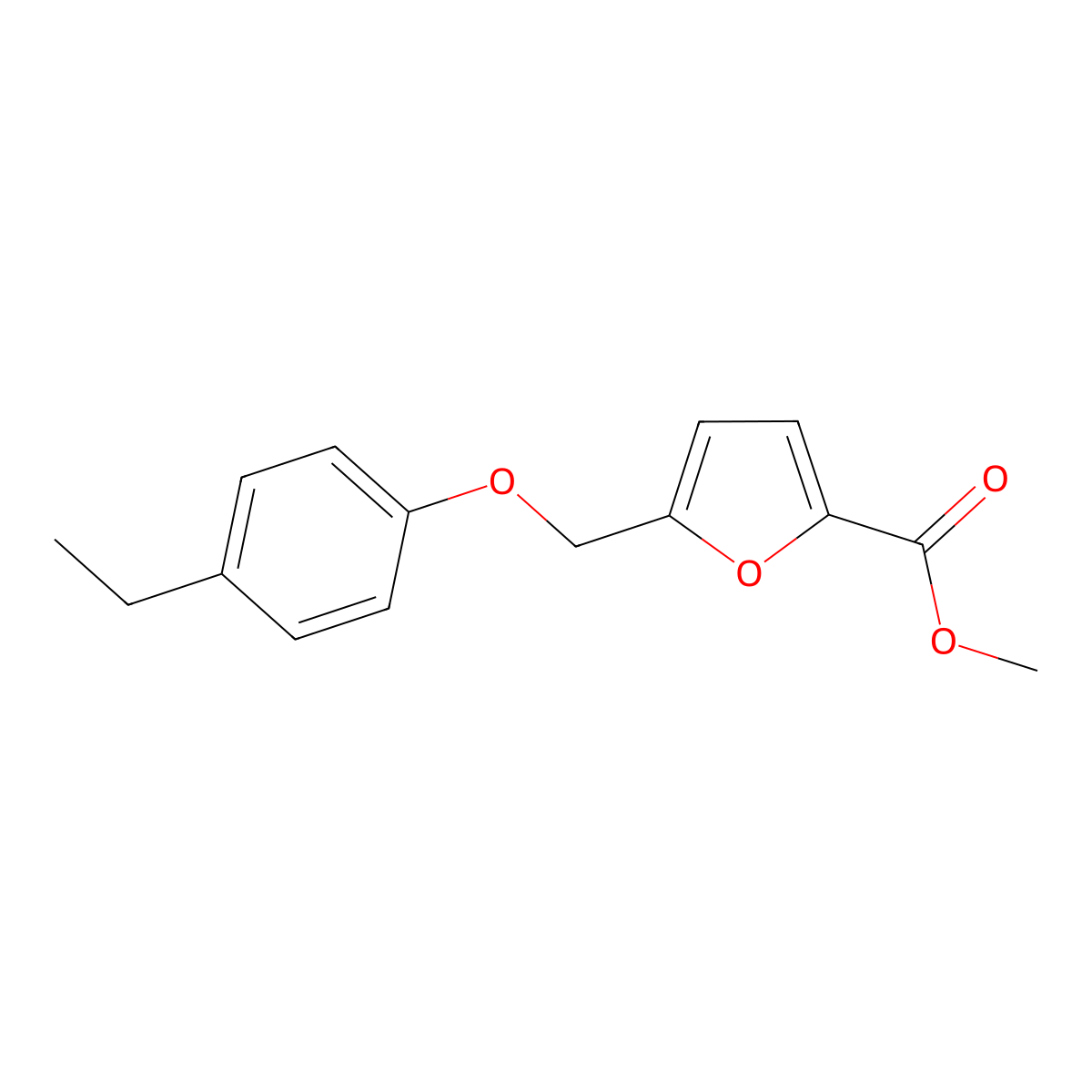 Methyl 5-[(4-ethylphenoxy)methyl]-2-furoate molecular structure, CAS 402772-24-1