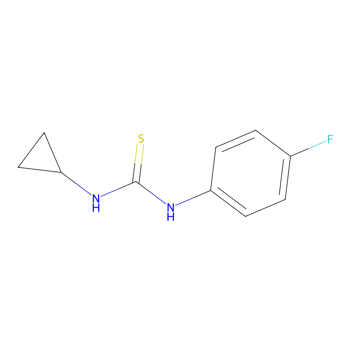 1-Cyclopropyl-3-(4-fluorophenyl)thiourea molecular structure, CAS 402774-63-4