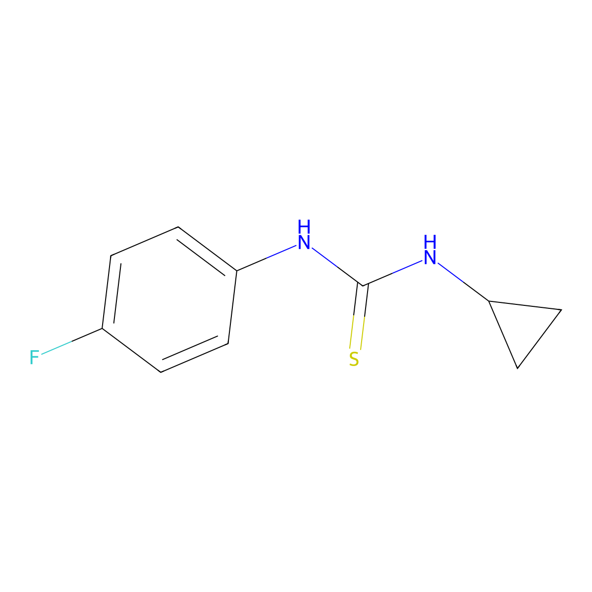 1-Cyclopropyl-3-(4-fluorophenyl)thiourea molecular structure, CAS 402774-63-4