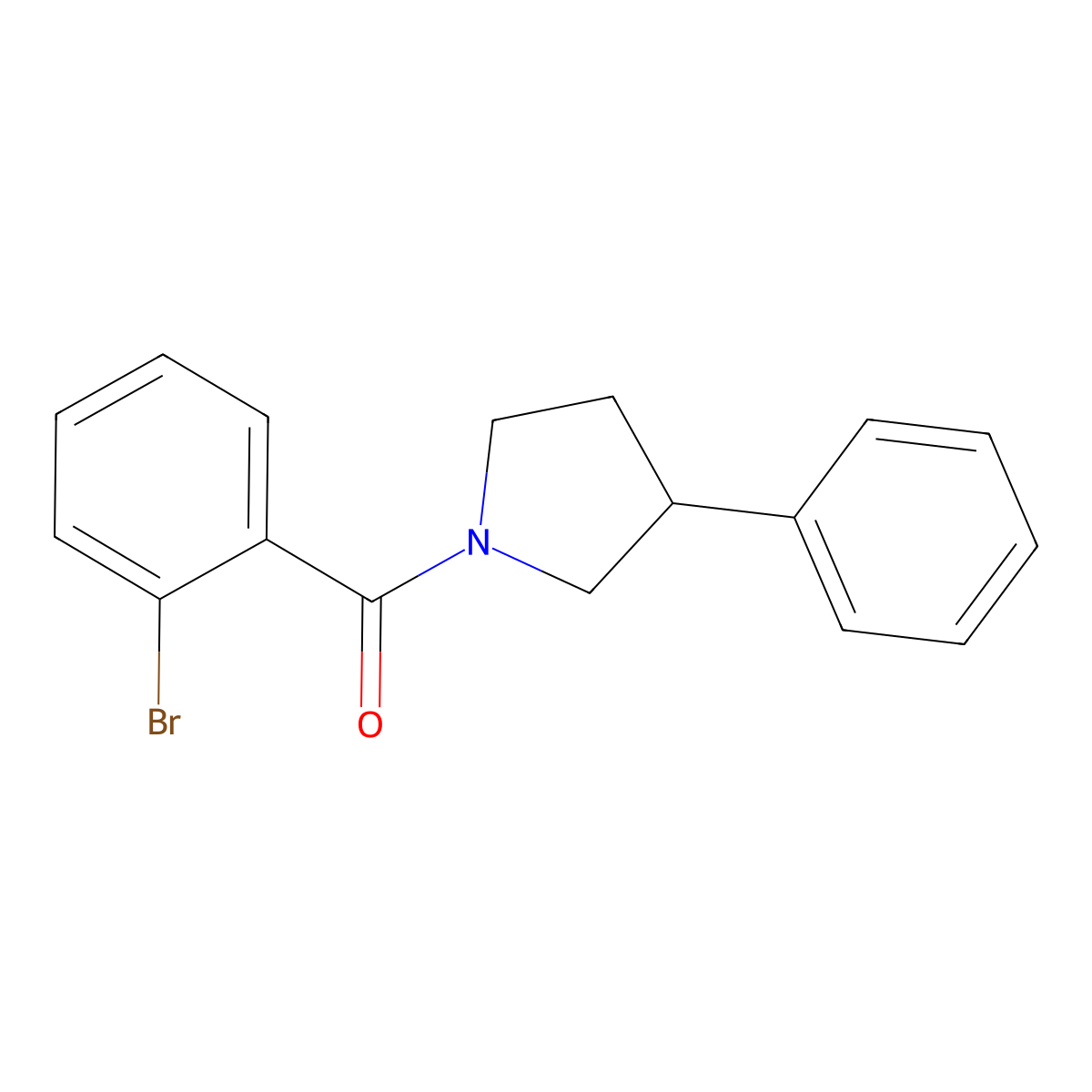 (2-Bromophenyl)(3-phenylpyrrolidin-1-yl)methanone molecular structure, CAS 402777-61-1