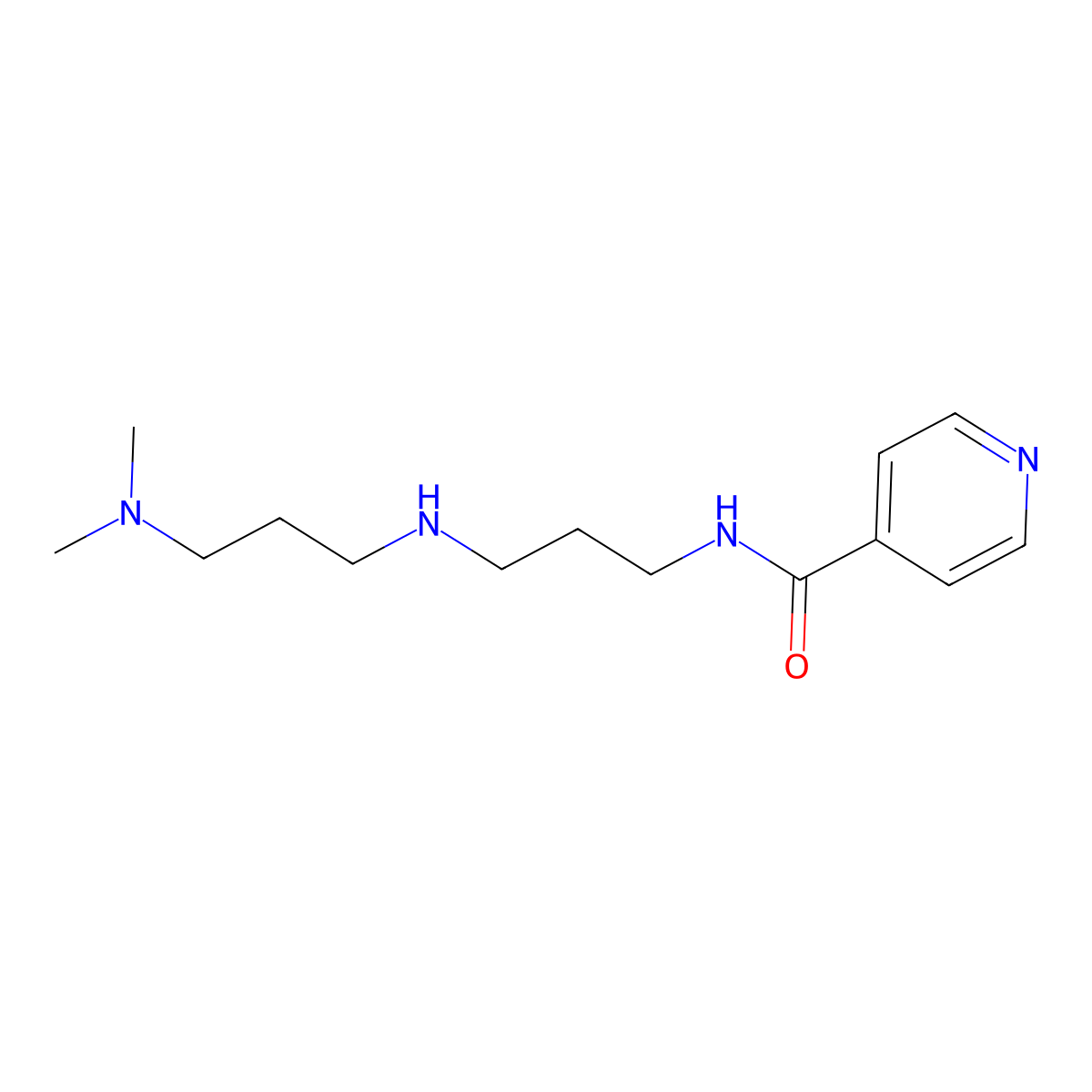 N-(3-((3-(Dimethylamino)propyl)amino)propyl)isonicotinamide molecular structure, CAS 402777-69-9