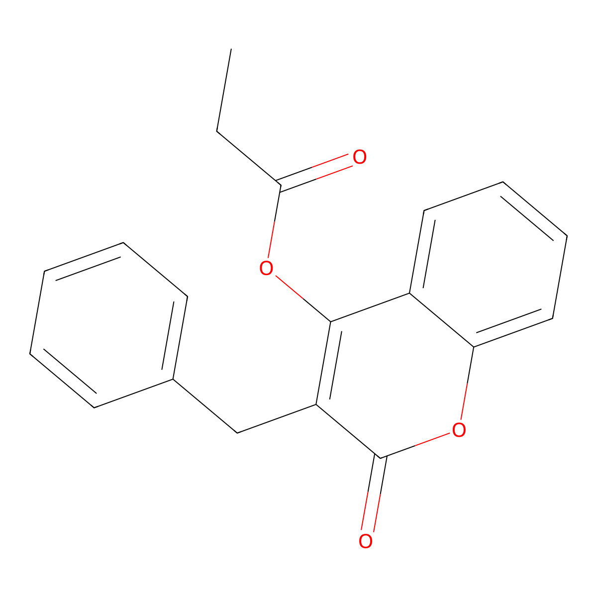 3-benzyl-2-oxo-2H-chromen-4-yl propionate molecular structure, CAS 402778-19-2