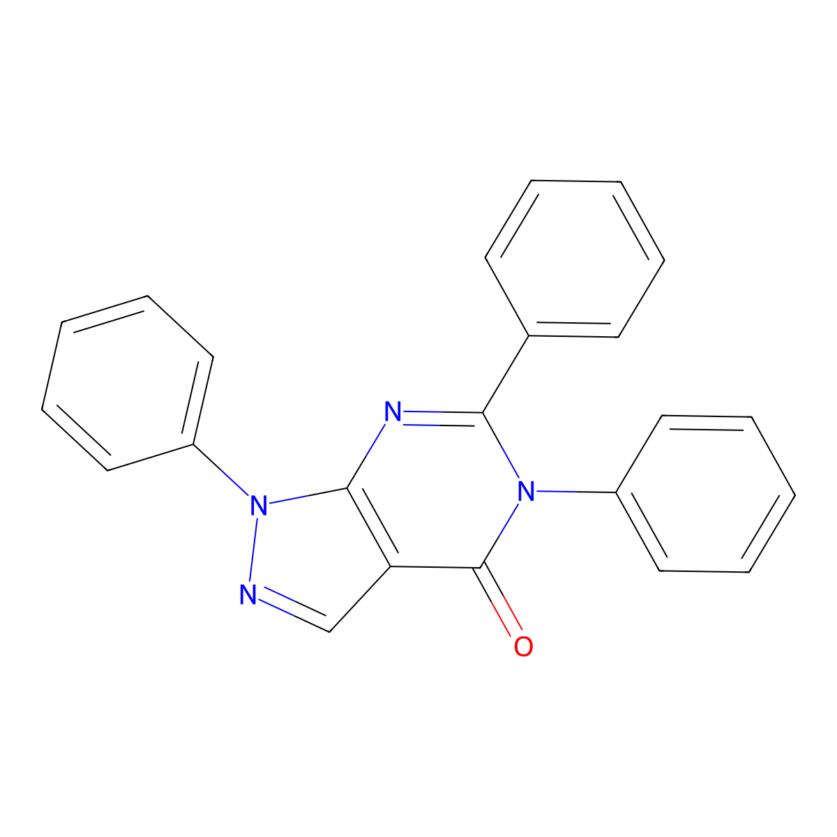 1,5,6-triphenyl-1,5-dihydro-4H-pyrazolo[3,4-d]pyrimidin-4-one molecular structure, CAS 402778-30-7