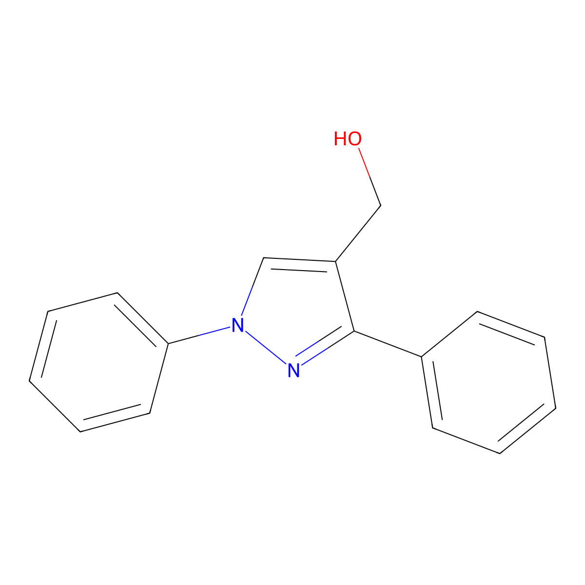 (1,3-Diphenyl-1h-pyrazol-4-yl)-methanol molecular structure, CAS 40278-32-8