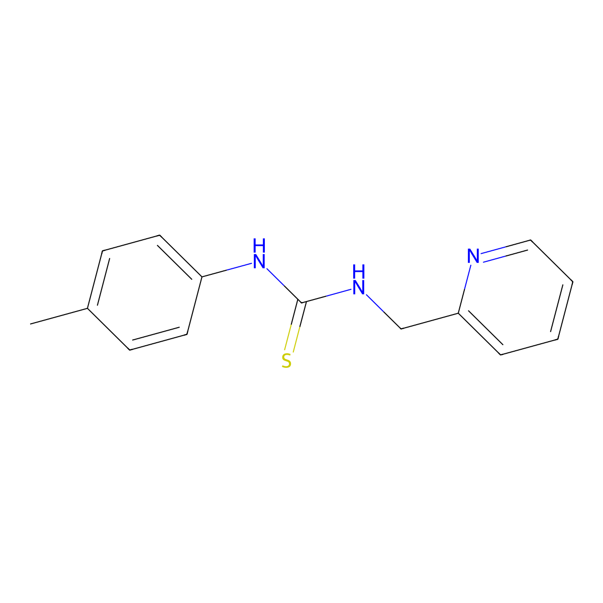 1-(4-Methylphenyl)-3-(pyridin-2-ylmethyl)thiourea molecular structure, CAS 402782-59-6
