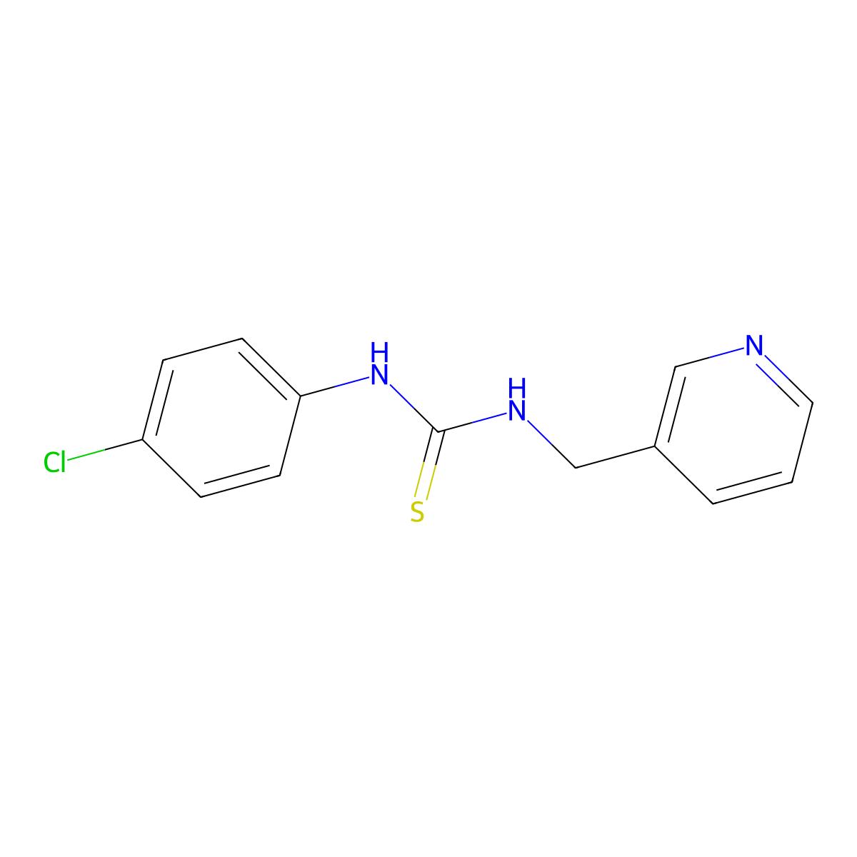 1-(4-Chlorophenyl)-3-(pyridin-3-ylmethyl)thiourea molecular structure, CAS 402782-62-1