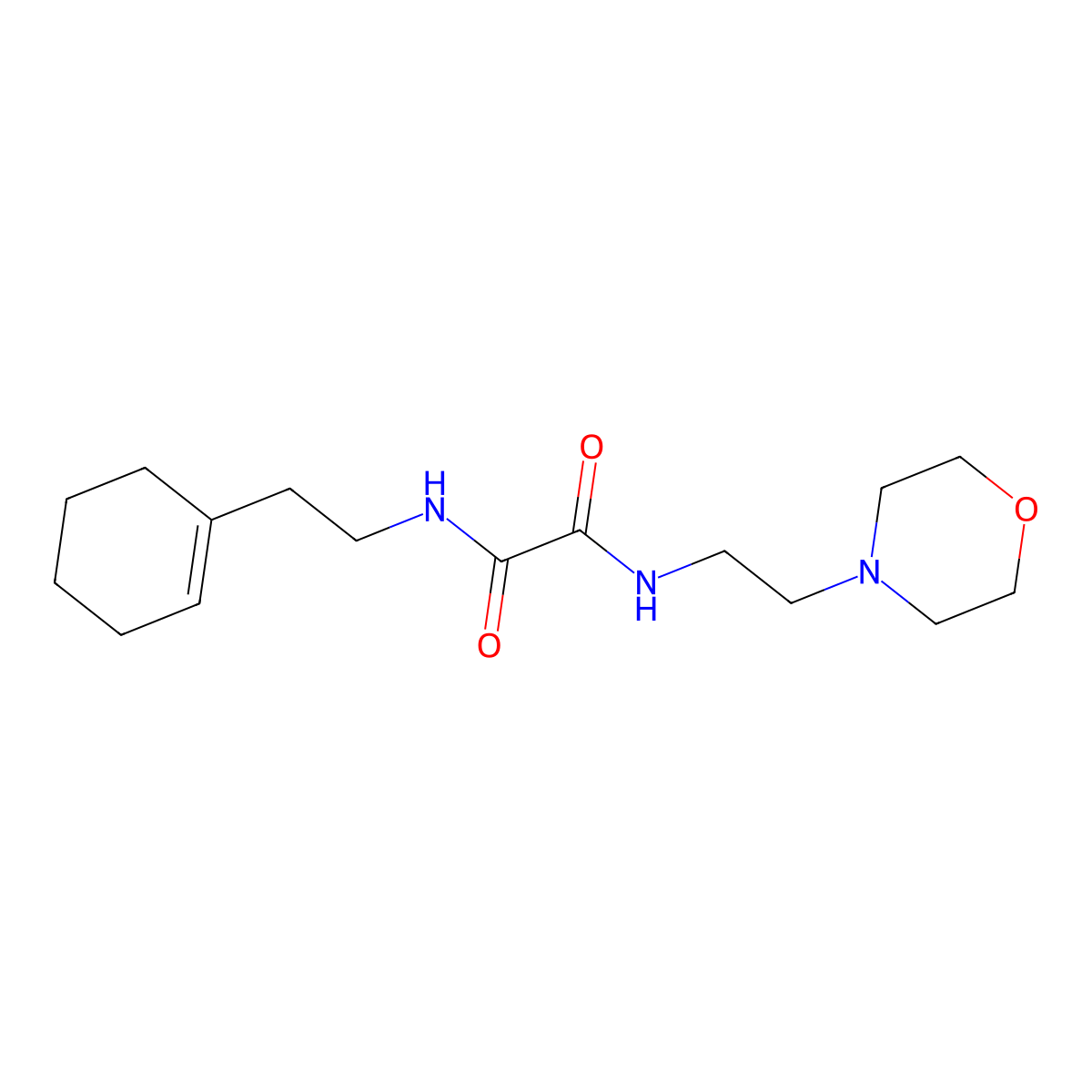 N-[2-(cyclohexen-1-yl)ethyl]-N'-(2-morpholin-4-ylethyl)oxamide molecular structure, CAS 402783-75-9