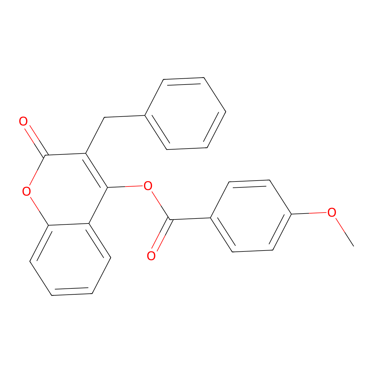 3-benzyl-2-oxo-2H-chromen-4-yl 4-methoxybenzoate molecular structure, CAS 402787-71-7
