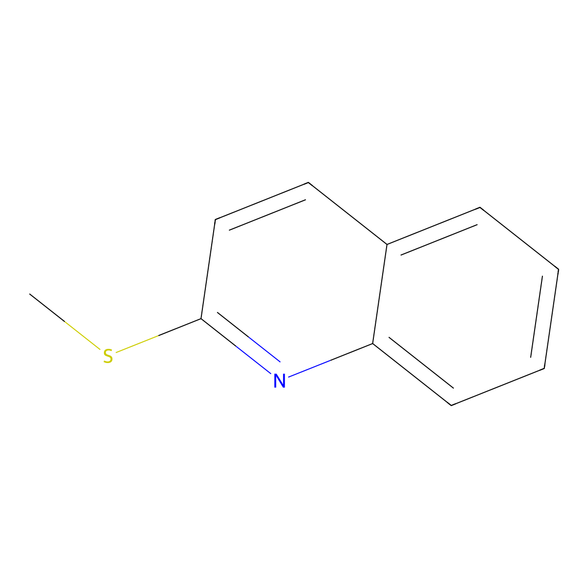 Quinoline, 2-(methylthio)- molecular structure, CAS 40279-26-3