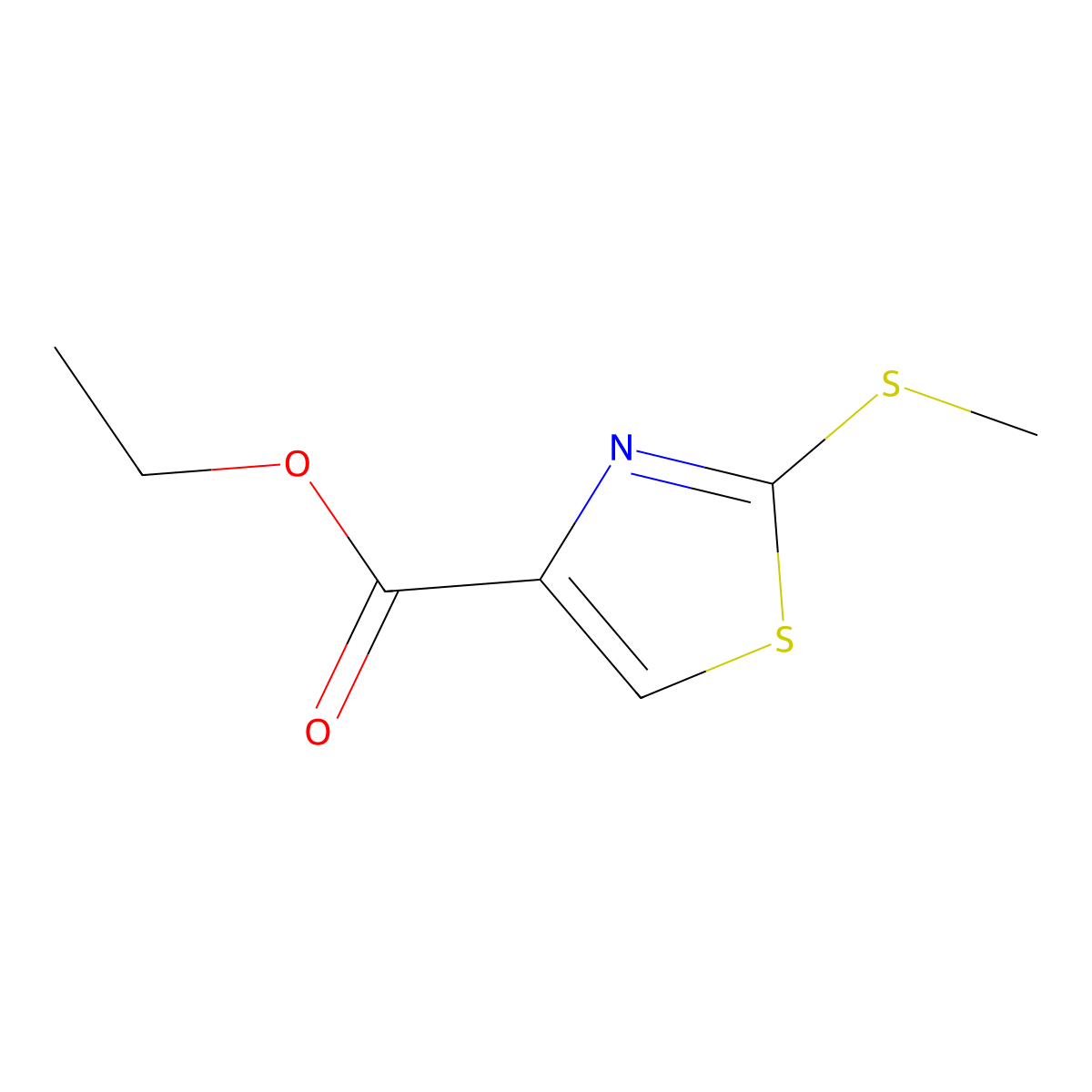 Ethyl 2-(methylthio)thiazole-4-carboxylate molecular structure, CAS 40279-32-1