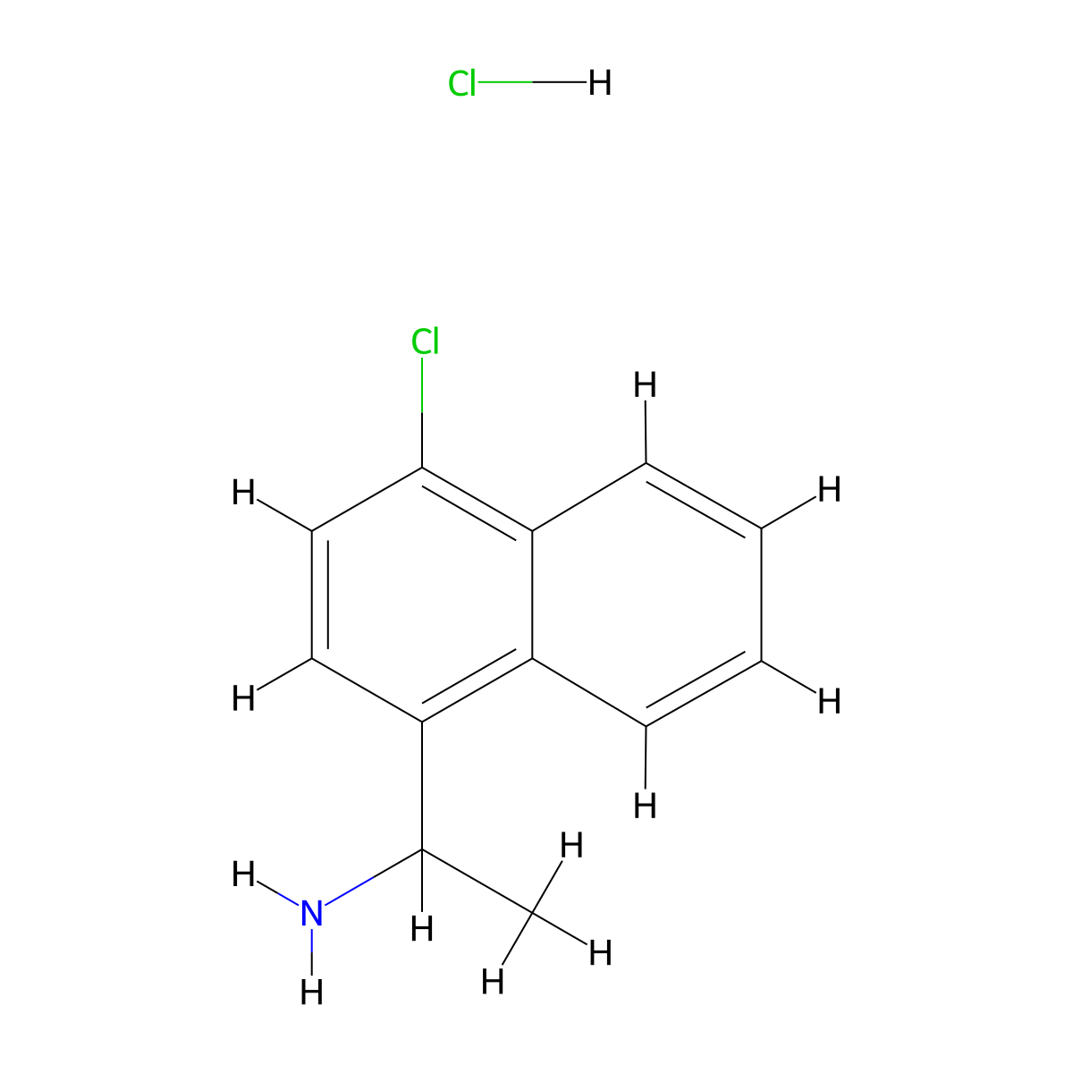 1-(4-Chloronaphthalen-1-yl)ethan-1-amine hydrochloride molecular structure, CAS 40280-56-6